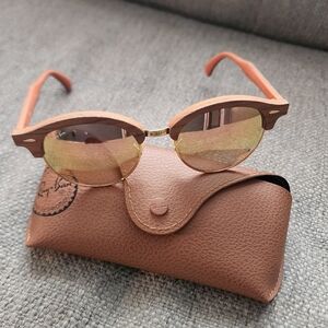 Ray Ban Stylish Brown/Orange Sunglasses with Case RB4246 1218/7O